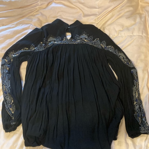 Free People Sweet Escape Embellished Tunic Blouse - Picture 9 of 9